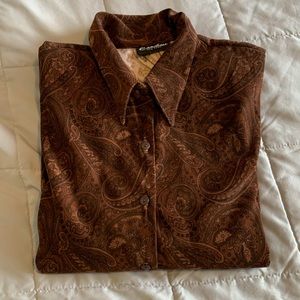 Caribou Suede ‘70s Style Button Up